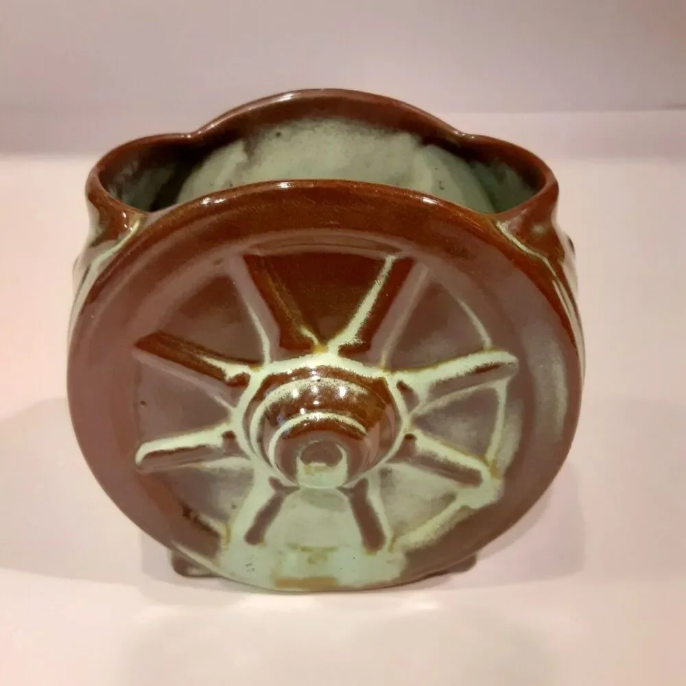 Vintage Frankoma Pottery Snail Shell Vase